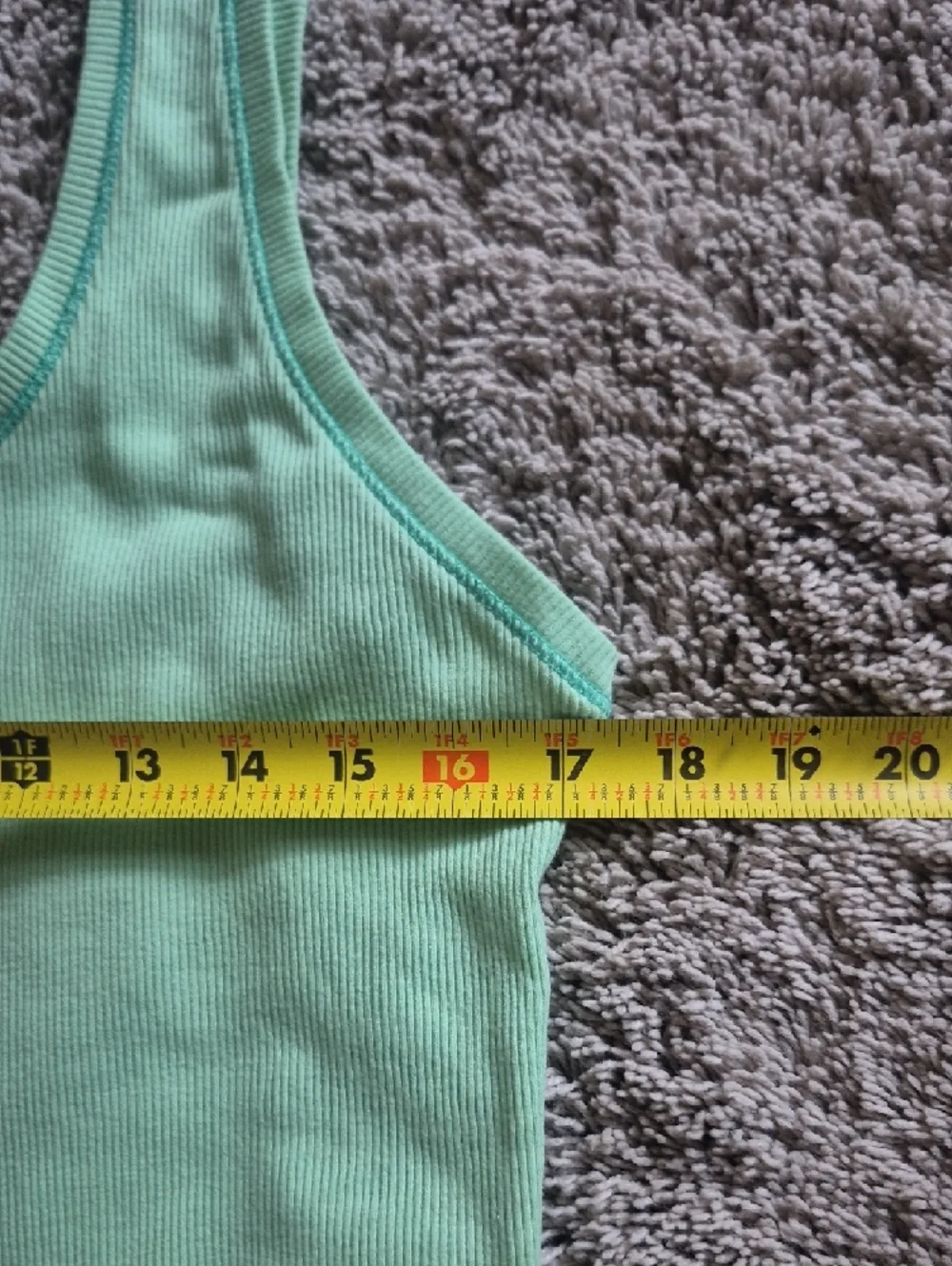 wild fable Light Green Ribbed Scoop Tank Top - Picture 3 of 7